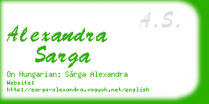 alexandra sarga business card