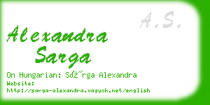 alexandra sarga business card